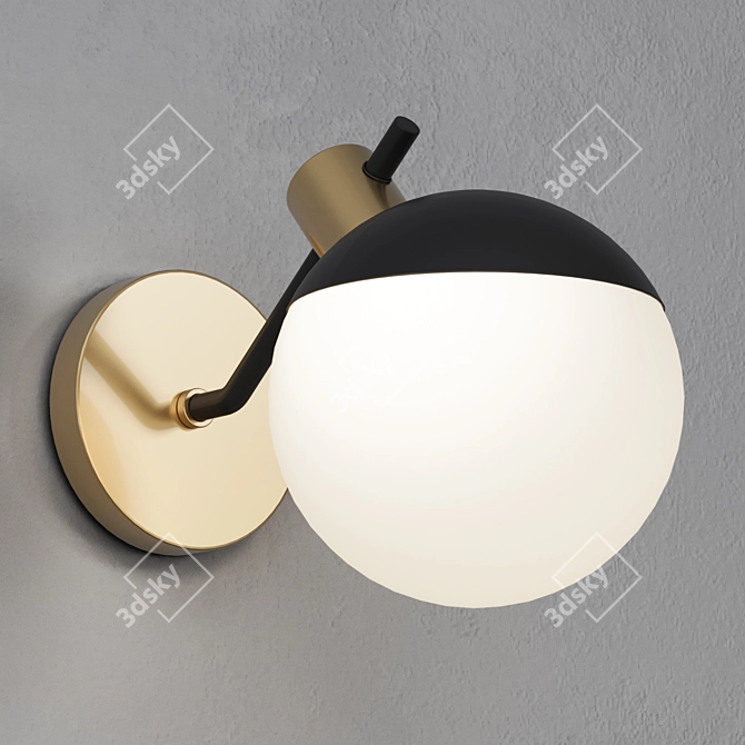 Elegant Black Miranda Sconce 3D model image 6