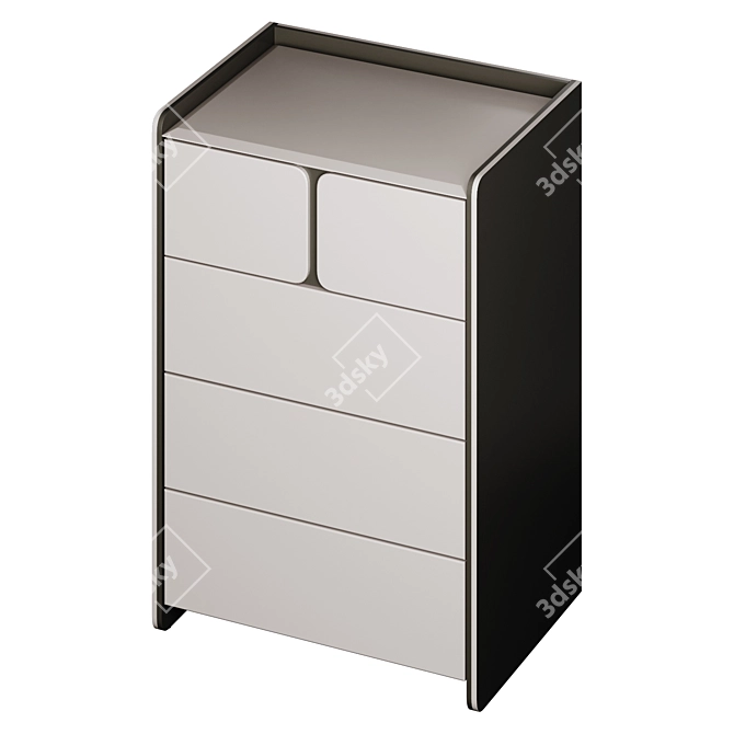 Milan Bedside Table, Chest 3D model image 6