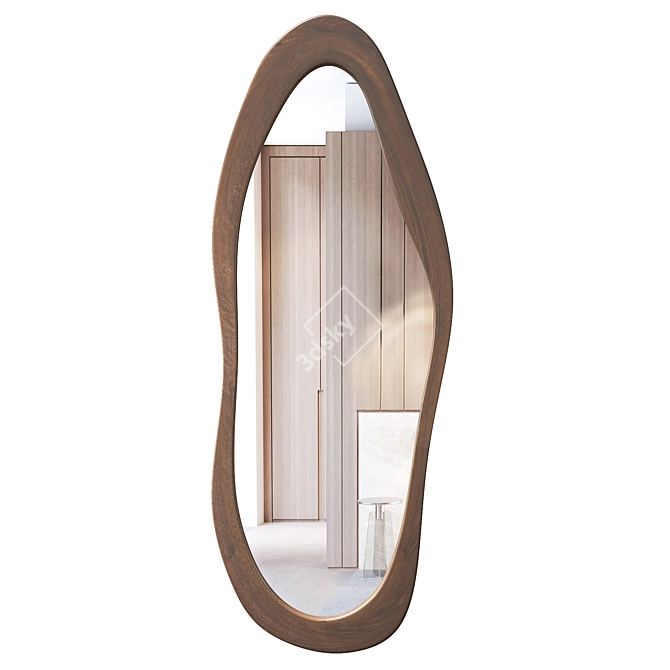 Modern Full Length Floor Mirror 3D model image 1