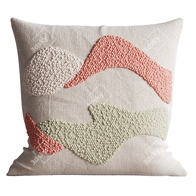 Kanju Karoo Cloud Throw Pillow 3D model image 4