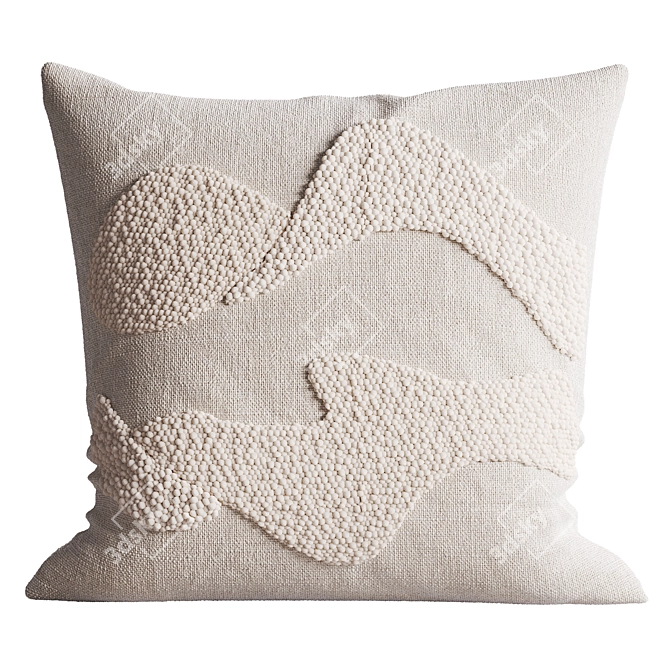 Kanju Karoo Cloud Throw Pillow 3D model image 9