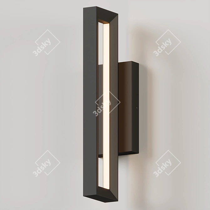 Adaptable LED Outdoor Wall Sconce 3D model image 4