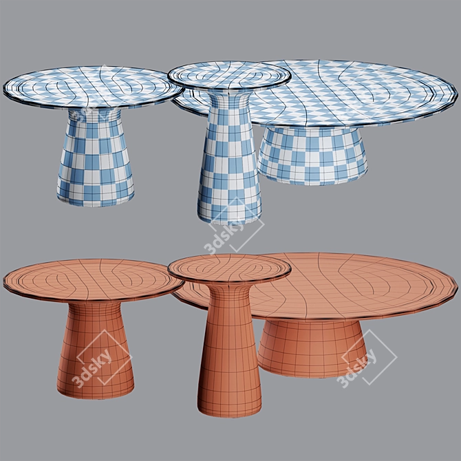 Modern 3D Model Foster 620 Side Tables 3D model image 5