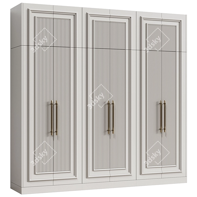 Neo-Classical Modular Cabinet 14 3D model image 1