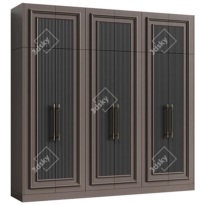 Neo-Classical Modular Cabinet 14 3D model image 4