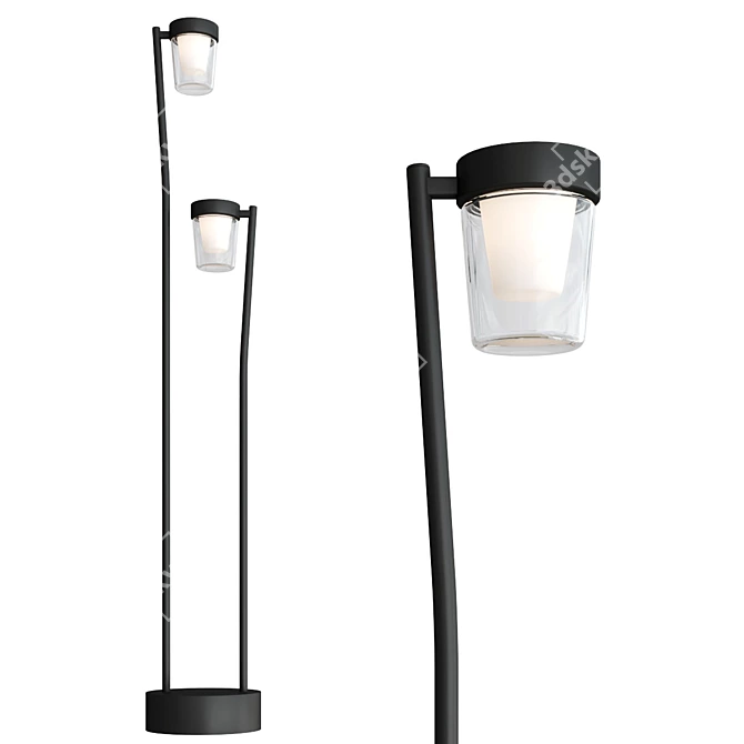 Elegant LED Bollard Light Sinia 3D model image 1