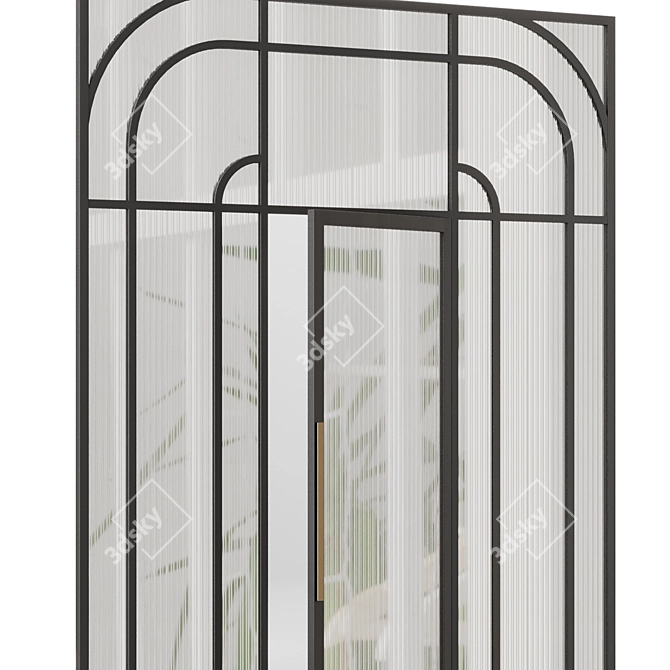 Modern Entrance Door Set 84 3D model image 4