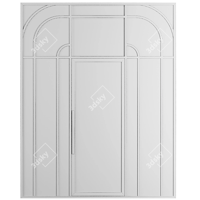 Modern Entrance Door Set 84 3D model image 5