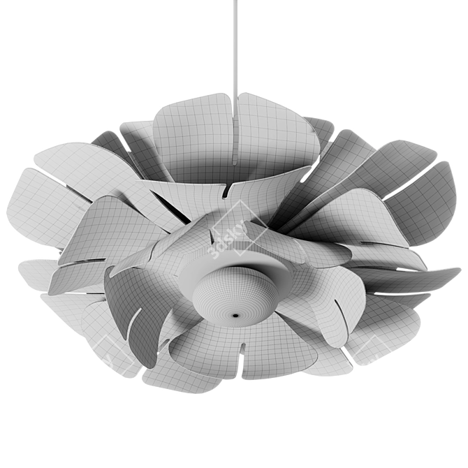  Acrylic Petal Flower Pendant Light 3D model image 3