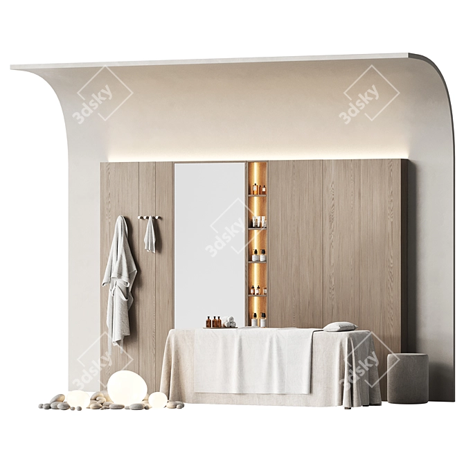 Modern Spa Set with Accessories 3D model image 1