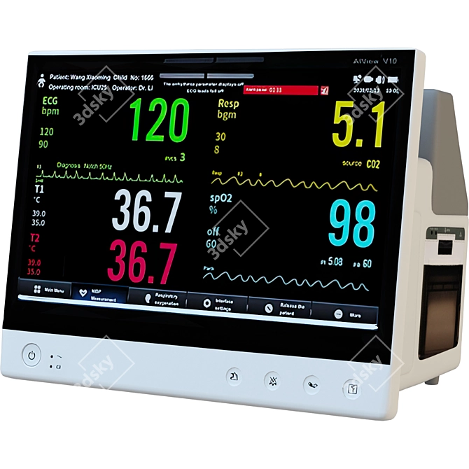 Advanced AIView V10 Monitor 3D model image 1