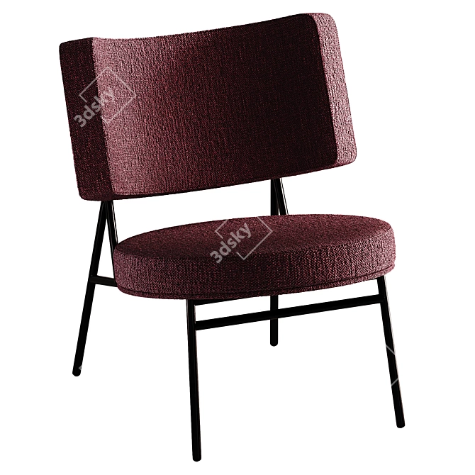 Elegant Coco 2 Lounge Chair 3D model image 4