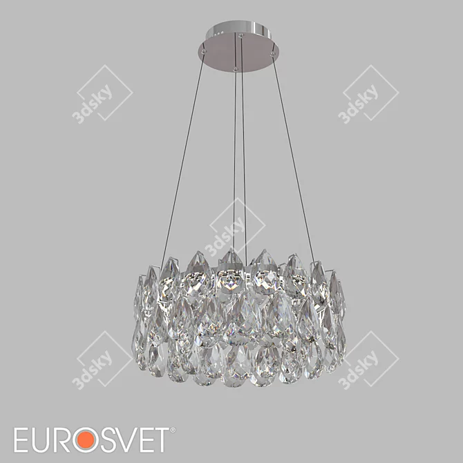 Stunning Crystal LED Pendant Chandelier 3D model image 1