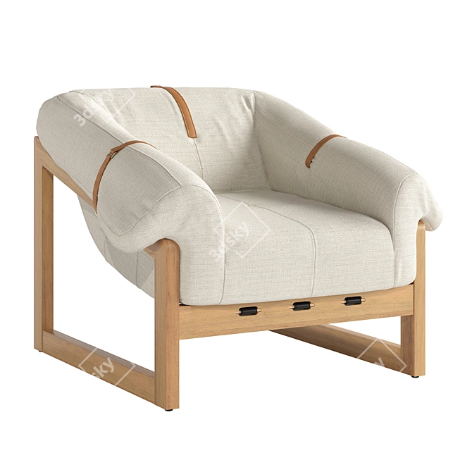 Modern Larsen Lounge Chair 3D model image 1