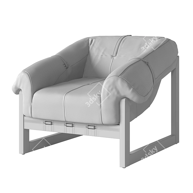 Modern Larsen Lounge Chair 3D model image 6