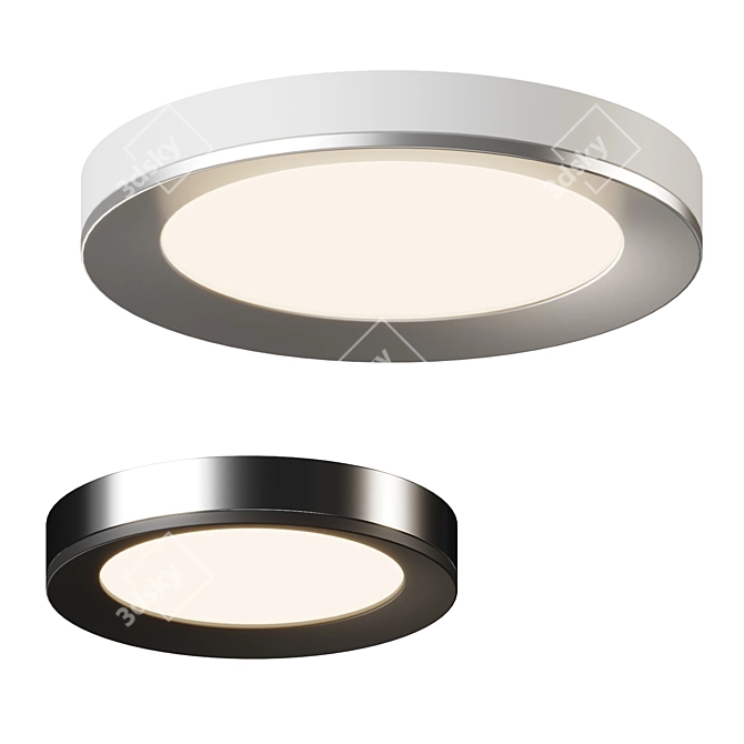 Sleek LED Panel Light Fixture 3D model image 1