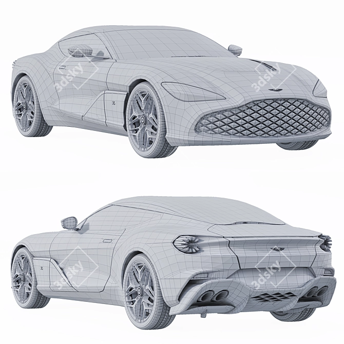 Luxury Aston Martin 3D Model 3D model image 3