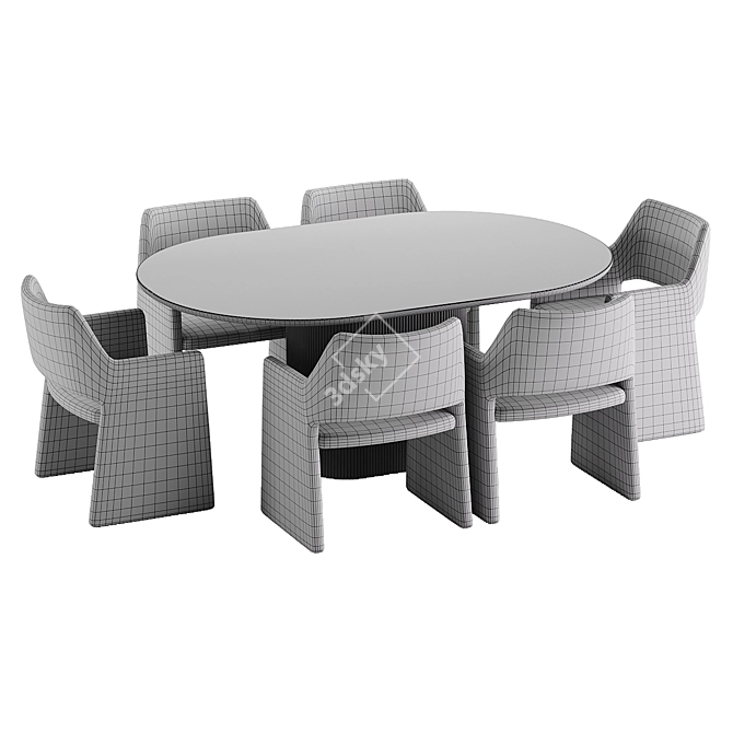 Modern Dining Set 2017 Corona 3D model image 6