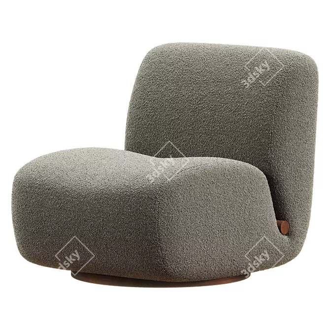 Contemporary Siedell Swivel Chair 3D model image 1