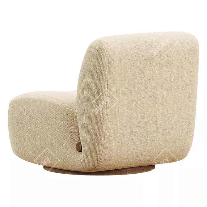 Contemporary Siedell Swivel Chair 3D model image 4