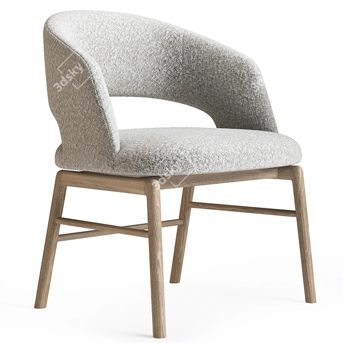 Modern Flexform Alma Chair Set 3D model image 1