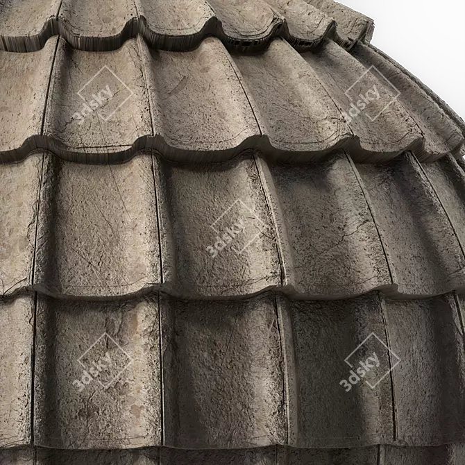 Concrete Roofing Material Sbsar Texture 3D model image 3