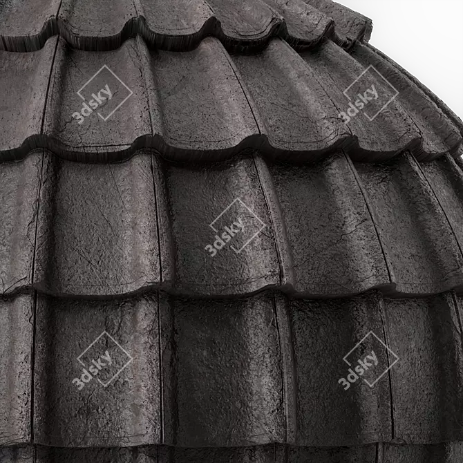 Concrete Roofing Material Sbsar Texture 3D model image 6