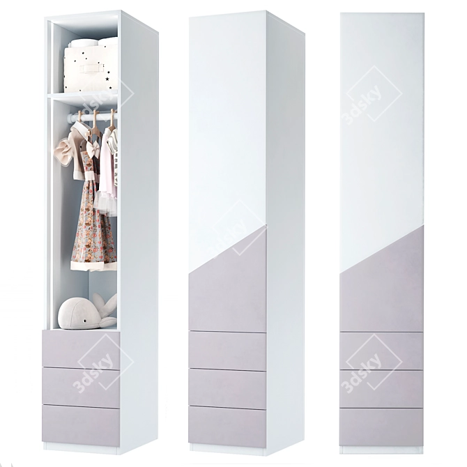 Multifunctional Modern Storage Solution 3D model image 1