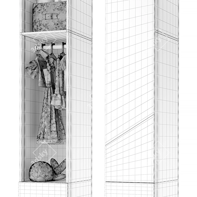 Multifunctional Modern Storage Solution 3D model image 6