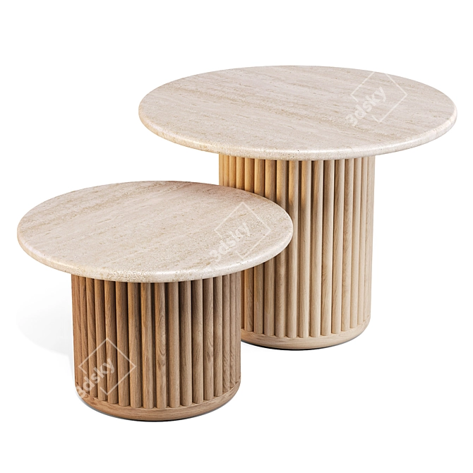 Tribu Otto Coffee Side Tables 3D model image 1