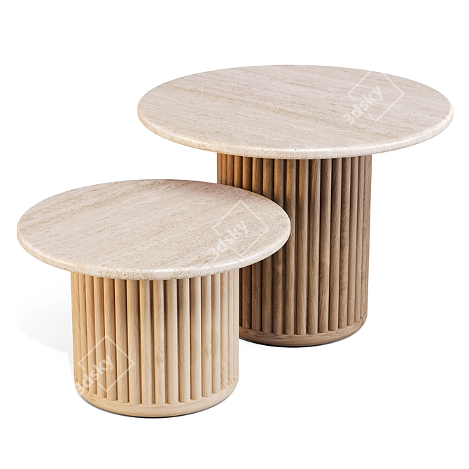 Tribu Otto Coffee Side Tables 3D model image 4