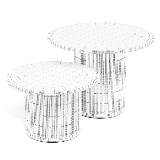 Tribu Otto Coffee Side Tables 3D model image 6