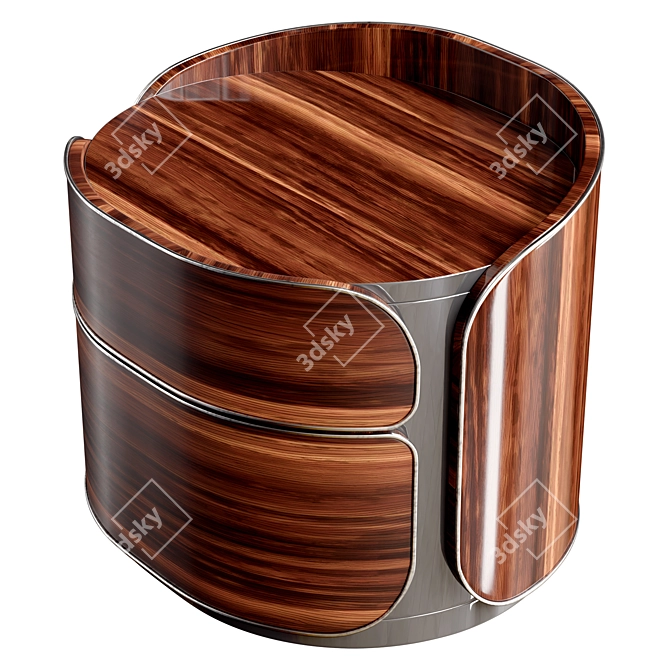 Elegant Ambleside Bedside Table 3D model image 2