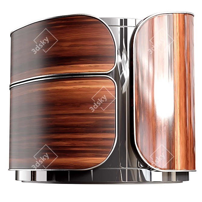 Elegant Ambleside Bedside Table 3D model image 4