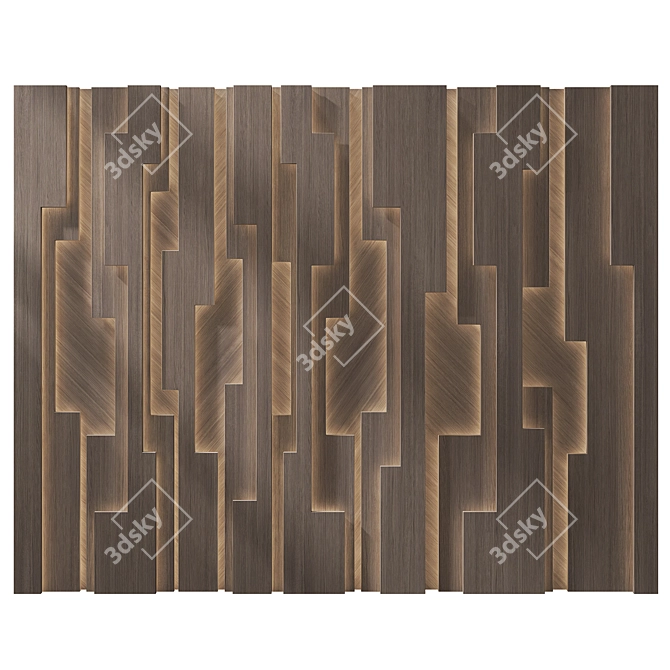 Modern Wall Panel Decor Set 3D model image 1