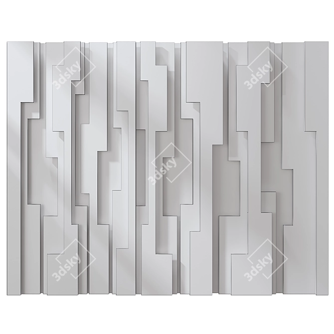 Modern Wall Panel Decor Set 3D model image 3