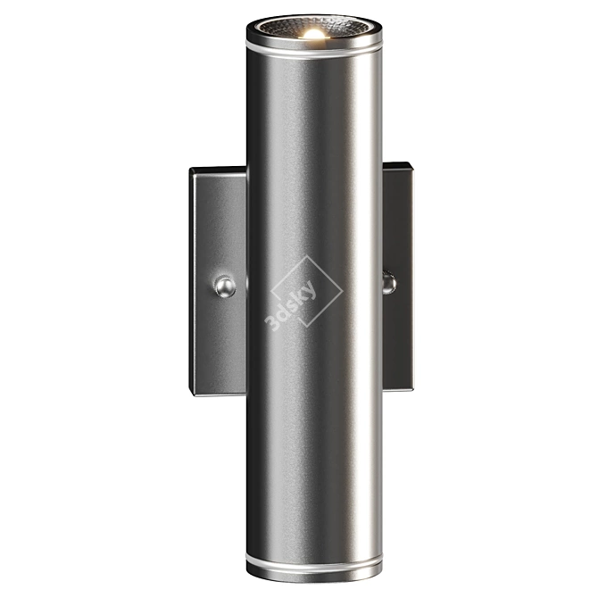 Outdoor LED Cylinder Wall Sconce 3D model image 2