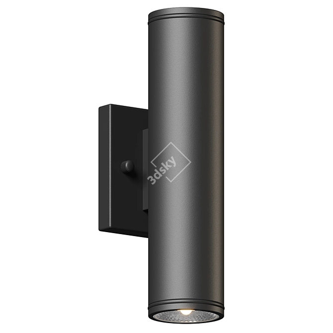 Outdoor LED Cylinder Wall Sconce 3D model image 3