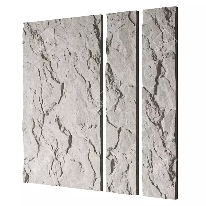 Seamless Rock Slab Wall Art 3D model image 1