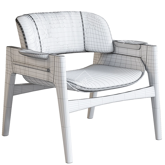 Theo Armchair 3D Model Vray 3D model image 4