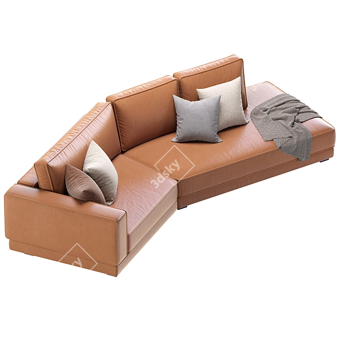 Elegant HARPER Sofa by Cazarina 3D model image 2