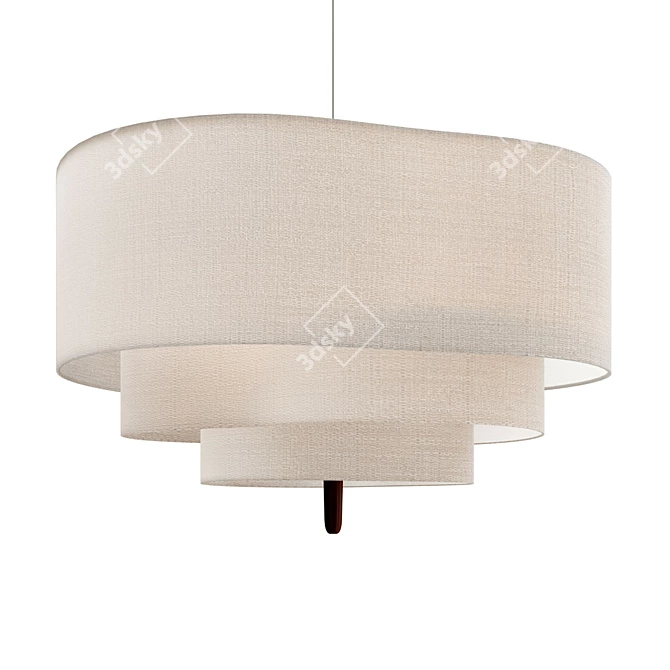 Ethereal Pebble Pendant Light 3D model image 1