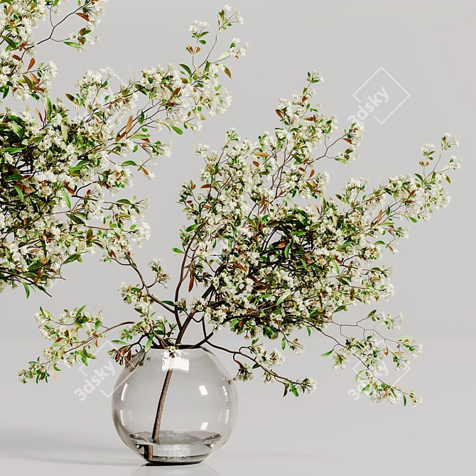 Nature's Bloom Bouquet Vase 3D model image 3