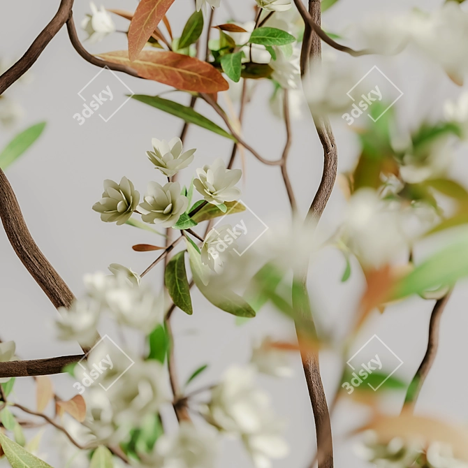 Nature's Bloom Bouquet Vase 3D model image 6