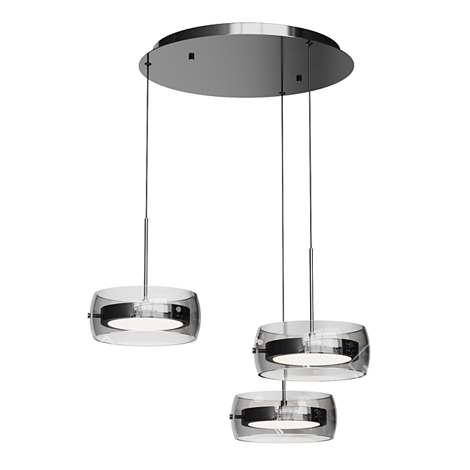 Modern Glass Pendant Lamp, Large 3D model image 1