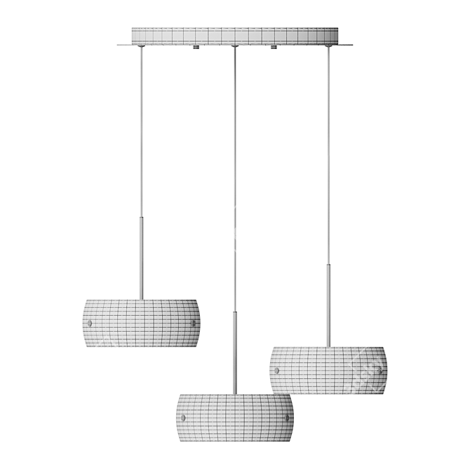 Modern Glass Pendant Lamp, Large 3D model image 3