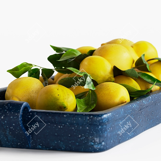 Title: Lemon Tray for Corona Render 3D model image 9