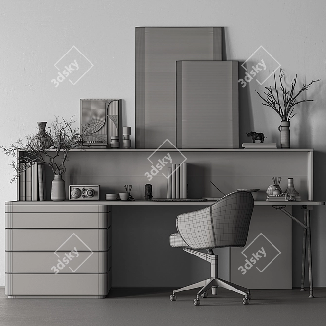 Boss Desk - Executive Office Furniture 3D model image 6