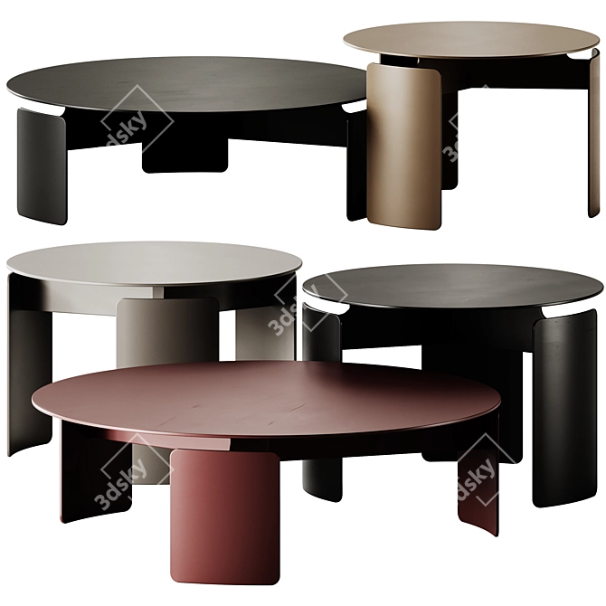 Mingardo Shirudo Coffee Table Pair 3D model image 1