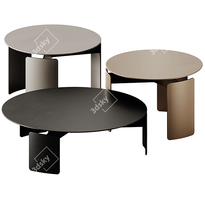 Mingardo Shirudo Coffee Table Pair 3D model image 2